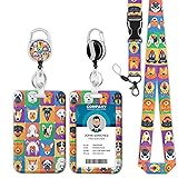ID Badge Holder with Dog Lanyard, Lanyard for ID