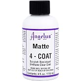 Angelus Matte 4-Coat Scratch-Resistant Leather Sealer &ndash; Durable, Flexible, Clear Coat Protection for Leather Shoes, Bags, Jackets &amp; More - Matte Finish - 4 Fl Oz