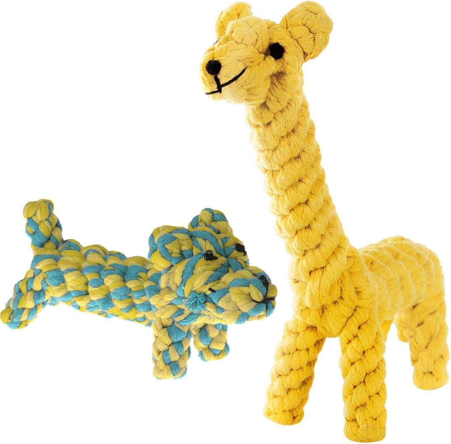 SunGrow Cotton Rope Knot Dog Toys, Teeth Cleaning Chew Toy, Boredom