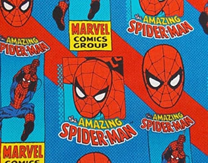 Amazon Co Jp マーベル スパイダーマン 青 ブルー 布 生地 ファブリック Marvel Spider Man Fabric キャラクター 並行輸入品 服 ファッション小物
