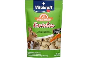 Vitakraft Raviolos Small Animal Treat - Made with Real Vegetables - For Rabbits, Guinea Pigs, and Hamsters Brown 5 Ounce (Pack of 1)