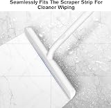 Vinabo Shower Squeegee 21cm Silicone with Hook White for Glass Mirrors Tiles view 6