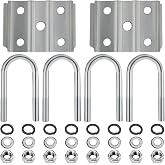 iBroPrat 2 3/8 Inch Trailer Axle U Bolt Kit for 3500lbs 2-3/8" Round Axle 1-3/4" Leaf Springs 1 Set