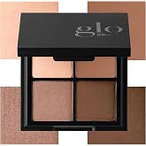 Glo Skin Beauty Eye Shadow Quad, Cool Glow Shimmer &amp; Matte, 4 Shades | Cool-toned palette, shimmer and matte finishes, neutral shades, beginner-friendly, flatters blue eyes, blendable pigment