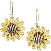 MINACHI Boho Vintage Summer Gold Plated Sunflower Drop Dangle Earrings Jewelry Gift for Women