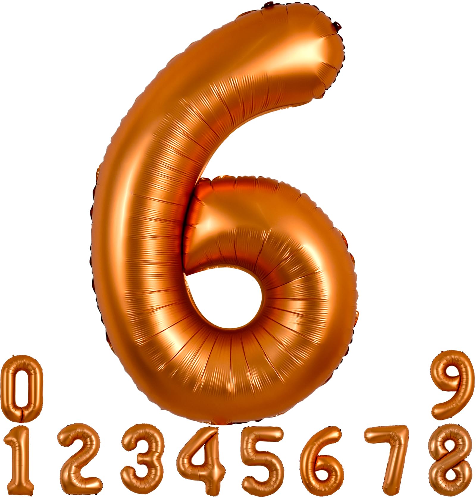 Photo 1 of TONIFUL 40 Inch Orange Large Numbers Balloon 0-9 Birthday Party Decorations,Big Number 6 Foil Balloon Digital 6 for Birthday Party,Wedding, Bridal Shower,Engagement,Graduations,Anniversary,Baby Shower