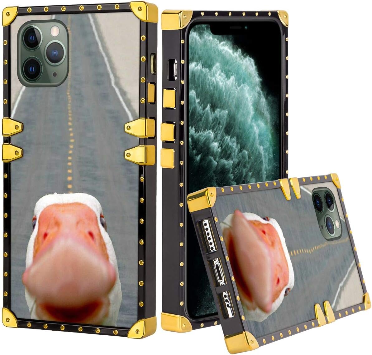 Luxury Square Case Square Corner Case Compatible with Apple