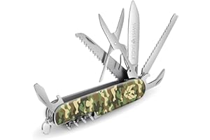 Swiss Eagle Commando Multi-Tool Army Knife - Packs 12 Tools In Your Pocket