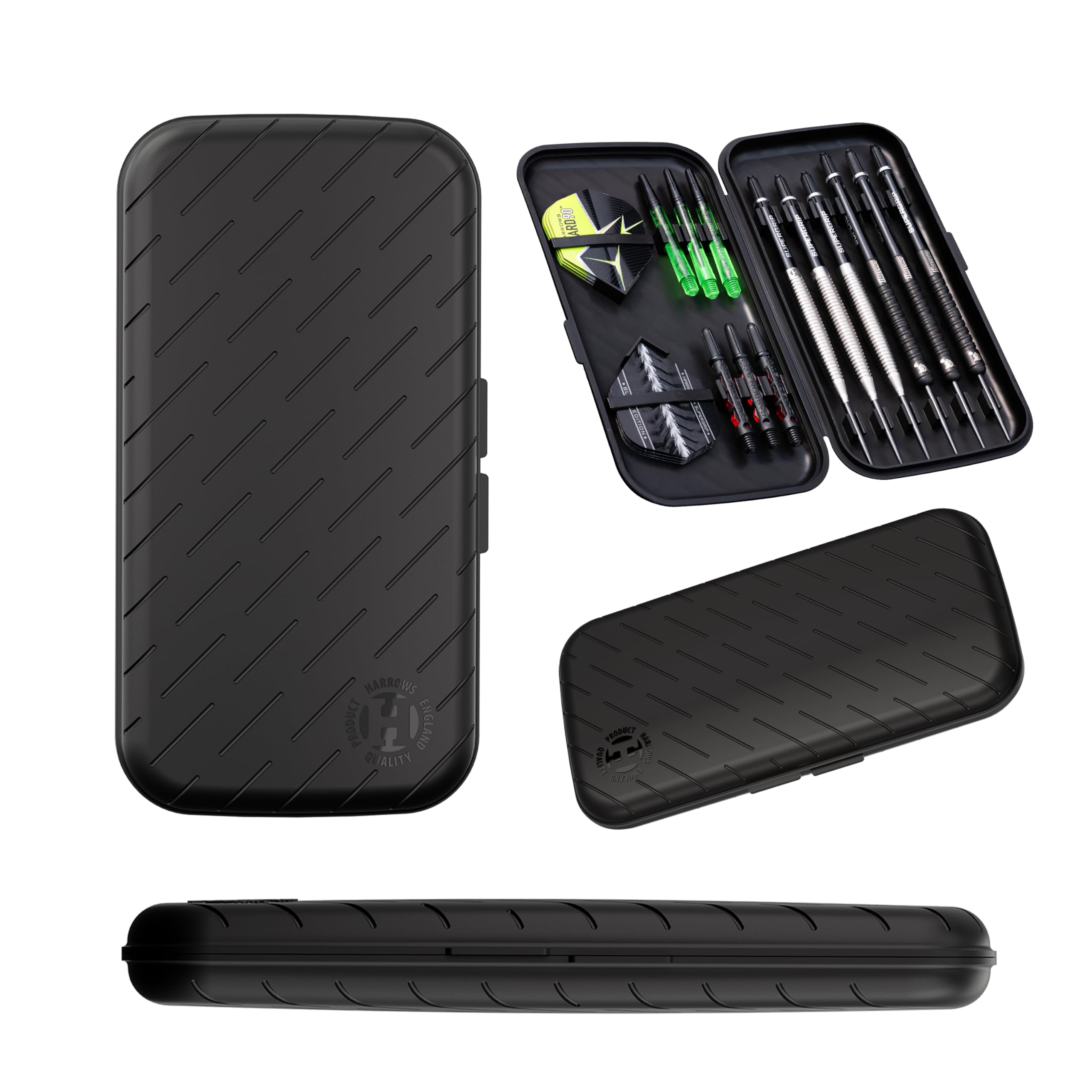 Harrows Darts Case Slim Case | The World's Smallest Lightest 6 Dart Cases I Tough Hydrocarbon Construction I Holds 24pcs of Darts & Accessories