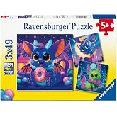 Ravensburger Little Demons 3x49 Piece Jigsaw Puzzle, for Children | Ages 5+, Playful Monster Characters, Premium Quality, Screen-Free Fun, Thoughtful Gift
