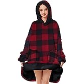 Zando Blanket Hoodie Wearable Blanket Kids and Adult Gift Comfy Blanket Hoodie Oversized Sweatshirt Sherpa Fleece