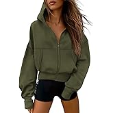 PRETTYGARDEN Women's Zip Up Y2K Hoodies 2026 Fall Fashion Long Sleeve Hooded Fleece Sweatshirts Casual Jacket Winter Clothes