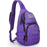 G4Free Tactical EDC Sling Backpack, Military Rover with Pistol Holster | 600D Polyester, Size: 13*6.7*18.1 Inches, Outdoor, Suitable for Cycling, Walking, tactical backpackfor Concealed Carry