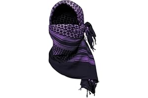 M MCGUIRE GEAR Shemagh Tactical Scarf, Middle Eastern Desert Hood, Bandana, Keffiyeh, Military Style, 100% Cotton, 42" x 42"