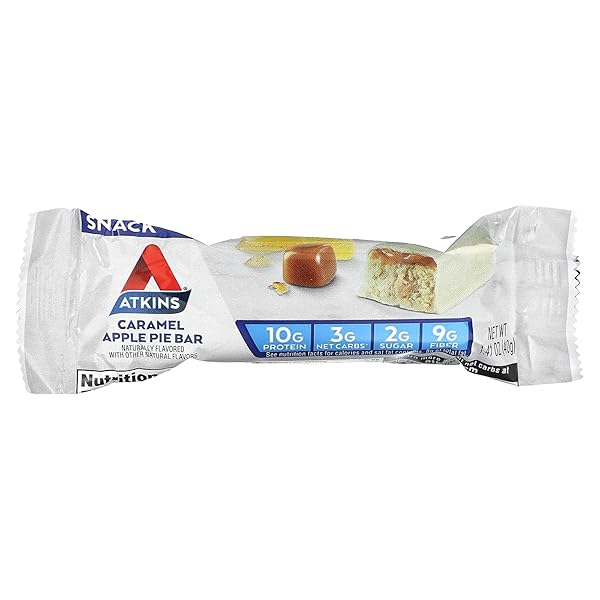 ATKINS SNACK, CARAMEL APPLE PIE BAR, 5 BARS, 1.41 OZ (40 G) EACH