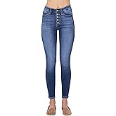 Judy Blue Women's High Waist Button Fly Skinny Jeans 82319