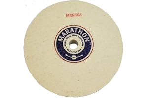 MARATHON 100% WOOL FROM AUSTRALIA BEST FELT USA BFC Marathon 5" Felt Honing Wheel, 1/2"" Thick, 1/2" Arbor Hole, Medium Density