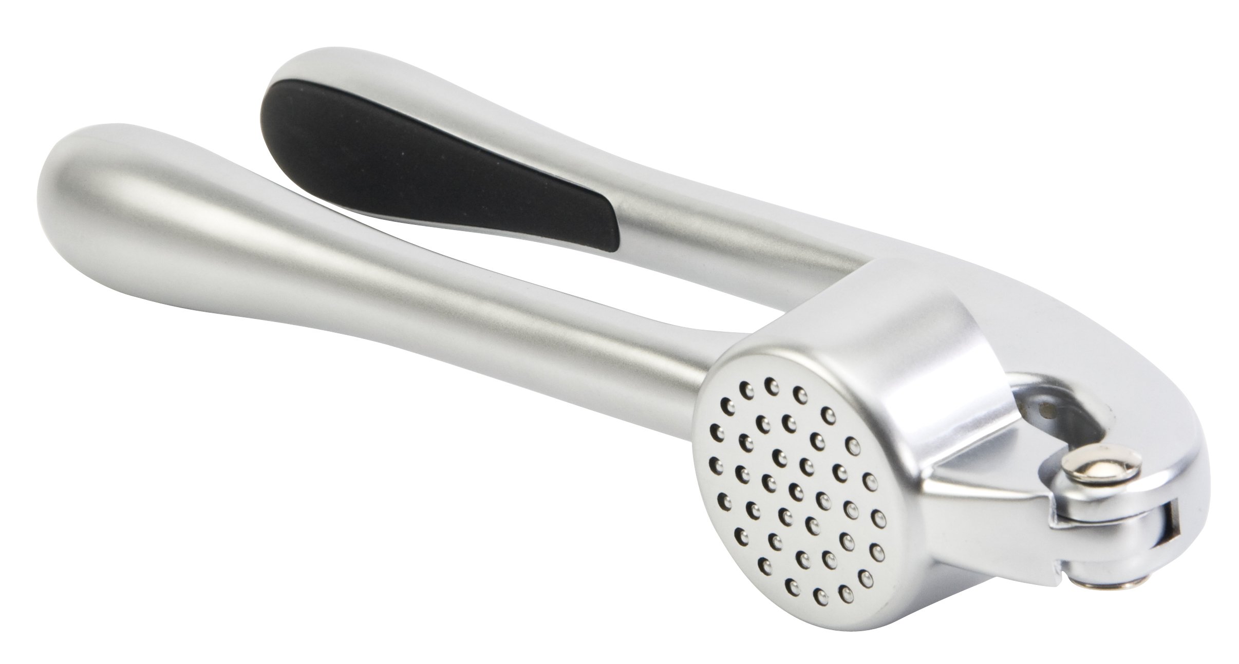 Silver Manual Garlic Press - Handheld Kitchen Crusher Tool for Cloves & Ginger Professional, Coloured Design, Strong Commercial Handle by Sabatier Professional