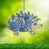Hedgehog Ornament – Textured Acrylic Suncatcher Hanging Decoration, Suncatcher for Windows, Trees, or Gifts – Stained Glass, Colorful Hedgehog Design for Christmas Decor, Holiday Decor, Everyday Decor