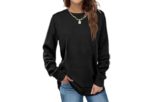 Dofaoo Sweatshirts for Women Crewneck Long Sleeve Shirts Tunic Tops for Leggings