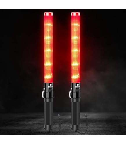 RoadHero Lot De 4 Bâtons De Contrôle De La Circulation à DEL De 40,6 Cm