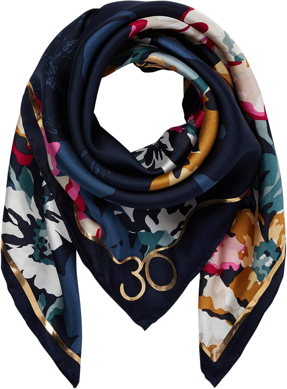 Joules Women's Bloomfield 30th Anniversary Silk Square Scarf Annive