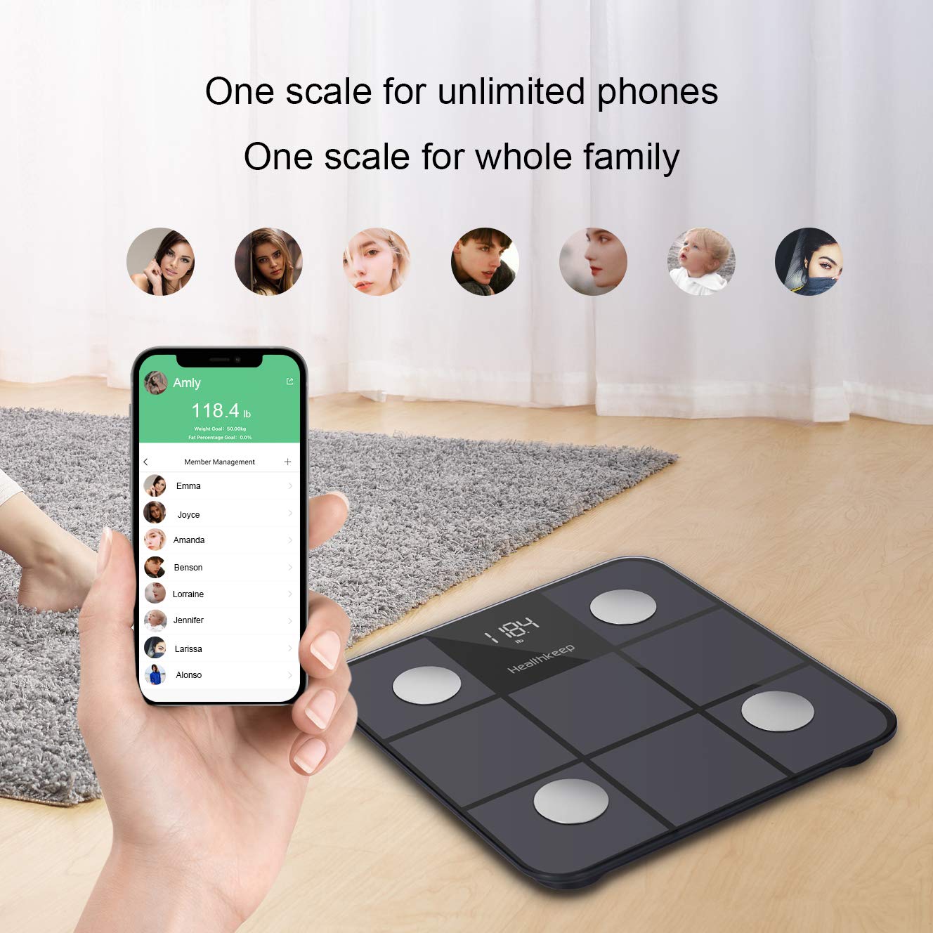 Body Fat Scale Smart BMI Scale Digital Bathroom Wireless Weight Scale, Body Composition Analyzer with Smartphone App sync with Bluetooth, 396 lbs - Black: Industrial & Scientific