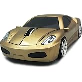 TDRTECH Wireless Car Mouse, 2.4GHz Optical Gaming Mouse Cool Sport Car Wireless Mouse, DPI 1600, 3D - Gold