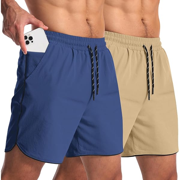 5 Pack Gym Shorts Men 5 Inch Quick Dry Mesh Shorts Barbados