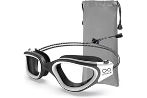 Otionus Swim Goggles, Polarized Adult Swimming Goggles Bungee Strap No Hair Pulling Anti-fog Pool Goggles for Men Women