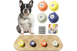 MEWOOFUN Dog Buttons Talk, Recordable Dog Clicker for Training, Dog Buttons for Communication Starter Set with Mat & Training