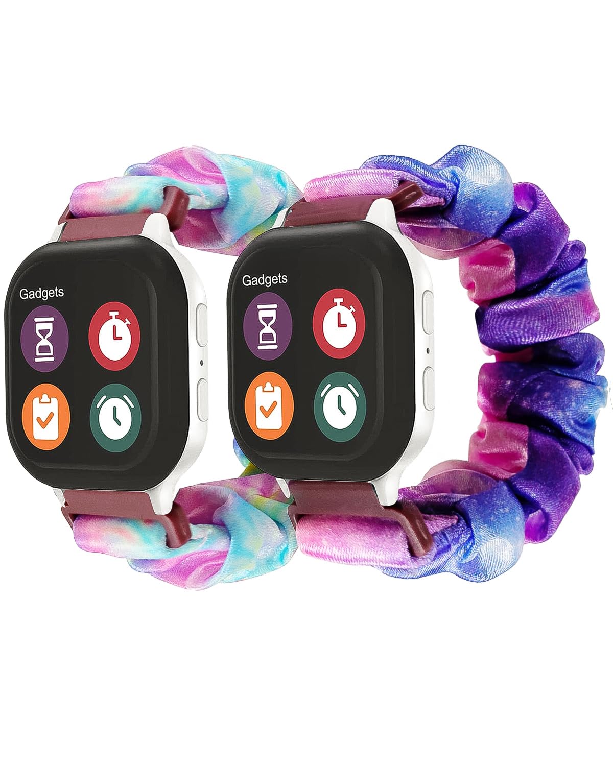 NewJourney Scrunchie Band Compatible with AT&T amiGO Jr Watch, Cute Printed Stretchy Solo Loop Band Replacement