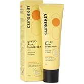 Cureskin SPF 50 Aqua Sunscreen with Advanced UV Filters | Broad Spectrum Sun, UVA, UVB, Blue Light Protection, SPF 50 &amp; PA+++, 1.76 Ounce (Pack of 1)