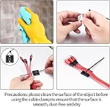 200 Pcs Black Cable Ties + 100 Self Adhesive Mount Bases - Wire Management Set view 7