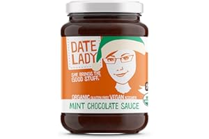 Date Lady Organic Date Sweetened Mint Chocolate Sauce - 10.7oz (1 BPA-Free Plastic) Make Hot Chocolate, Use as a Topping to Pour Over Ice Cream or Frost Cupcakes.