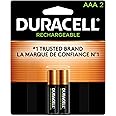 Duracell Rechargeable AAA Batteries, 2 Count (Pack of 1), Triple A Battery for Long-lasting Power, All-Purpose Pre-Charged Battery for Household and Business Devices