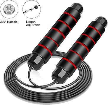 Gr8ware Cuerda Saltar para Fitness, Ajustable Cuerda Saltar ...