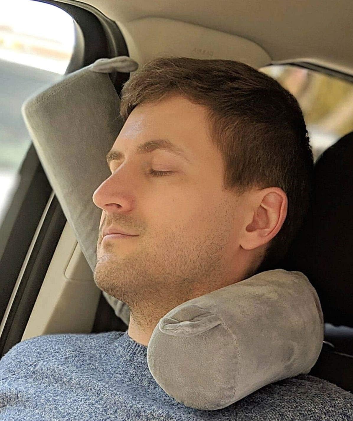 Travel Pillow - Twist, Memory Foam Travel Pillow - Head, Chin, Neck Support Flight Pillow - Best for Long Travels on Airplane, Car, Bus or Home - Complete Set with Sleep Mask, Earplugs and Storage Bag: Home & Kitchen