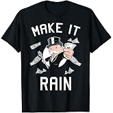 Monopoly Man Make It Rain Logo Portrait T-Shirt Small