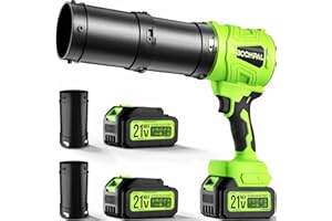 Leaf Blower Cordless, 980,000 RPM Cordless Leaf Blower with Battery and Charger, 2-Pack 20V Batteries, Variable Speed, Extend