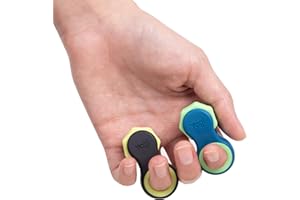 LIGHTBULB IDEAS Yogi Fidget Toy - Patented Fidget Spinner Design, Desk Toy for Office, Anxiety Relief, ADHD Toy, Autism, Quiet Fidget Toys for Adults & Teens, Five Ring Sizes, Easy to Use Sensory Toy - 2 Pack