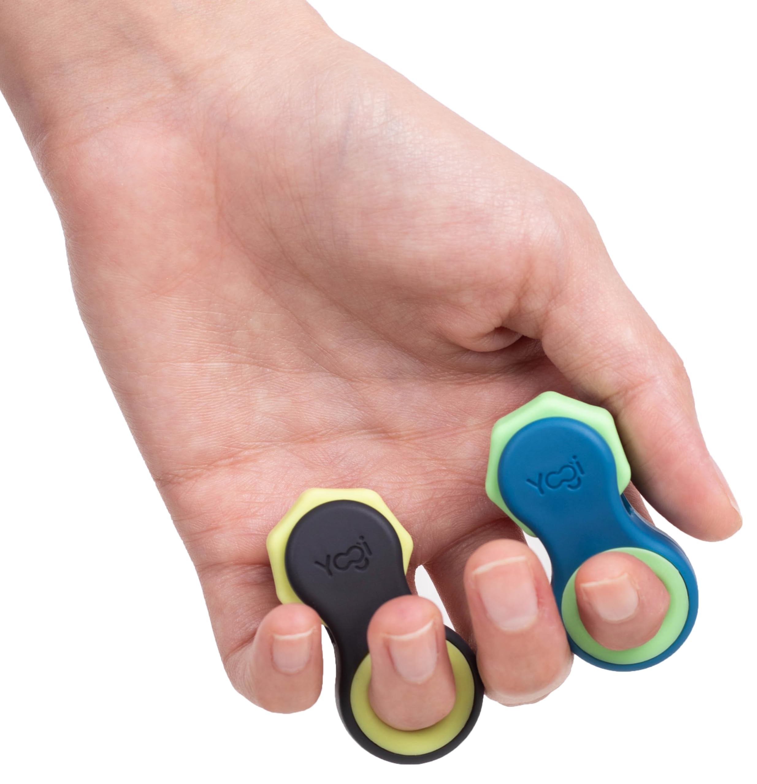 Photo 1 of Yogi Fidget Toy – Silent Sensory Spinner for Adults & Kids – Stress Relief Fidgets for ADHD, Anxiety – Fidget Toys for Adults – Includes 5 Finger-Fit Rings – Work, School & Travel – 2-Pack