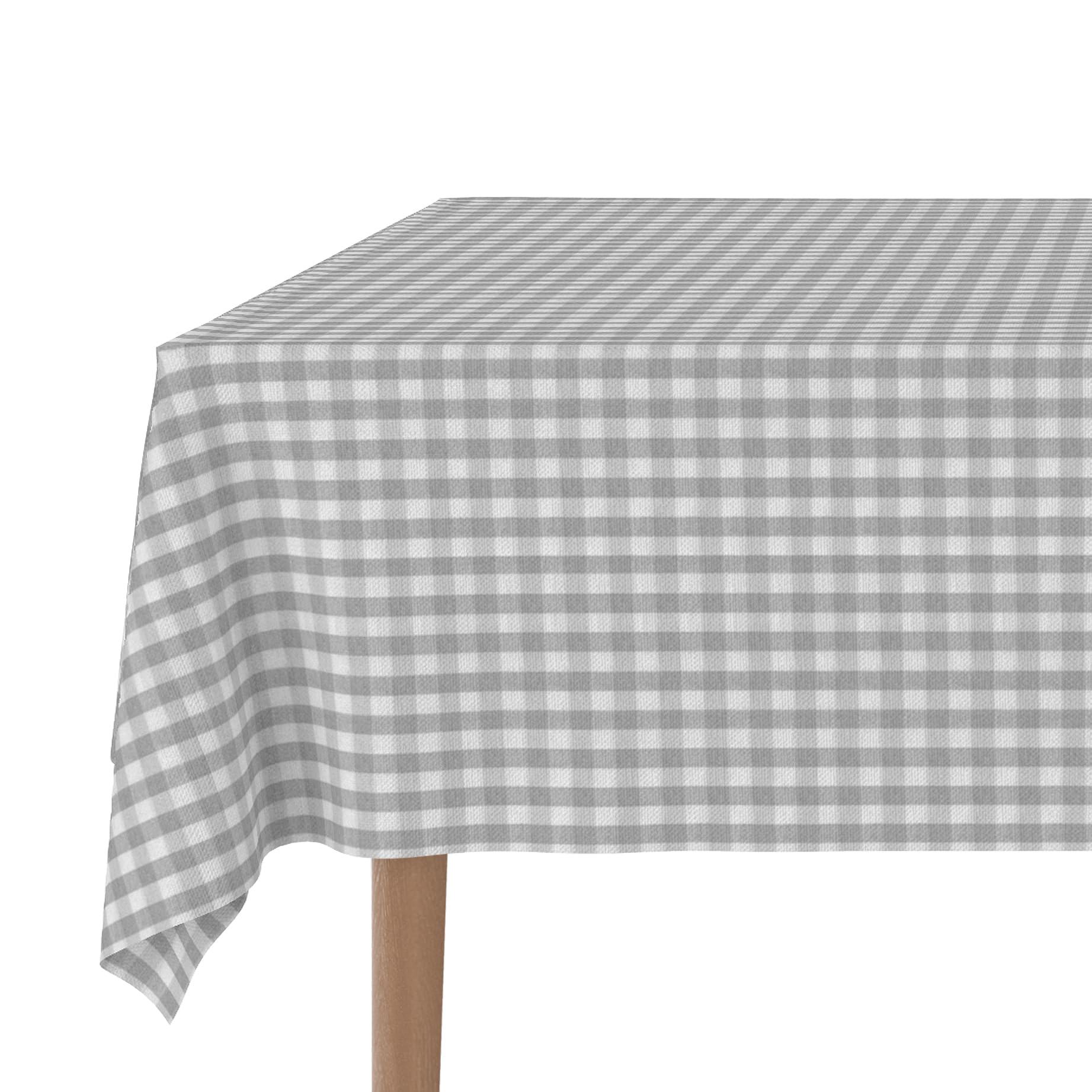 Martina Home TEFLONATED TABLECLOTH MADE Vichy Light Grey 140X140 CM