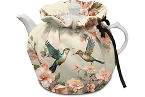 ZUXONGSY Hummingbird Tea Cozy for Teapot Insulated Rose Hibiscus Tea Pot Cozy for Keeping Warm for Gift Cup Cozy Home Kitchen Decorative