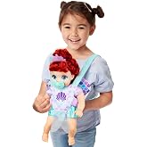 Disney Princess Ariel Baby Doll Deluxe with Tiara, Carrier, Plush Friend, Pacifier, Bib &amp; Baby Bottle [Amazon Exclusive]