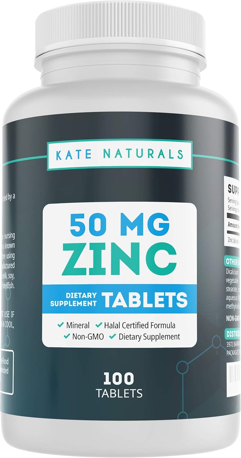 Zinc 50mg Vitamin Supplement for Immune System Support (100