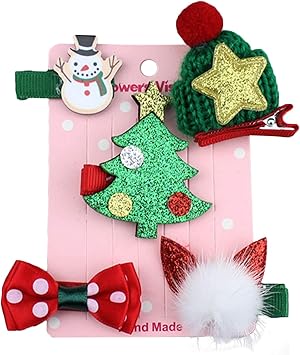 Immagini Natalizie Kawaii.5pcs Carino Kawaii Natale Fermagli Per Capelli Forcine Per Capelli Pins Copricapo Per I Bambini Capretti Delle Ragazze Partito Prestazioni Fotografia Prop Albero Di Natale Amazon It Giochi E Giocattoli