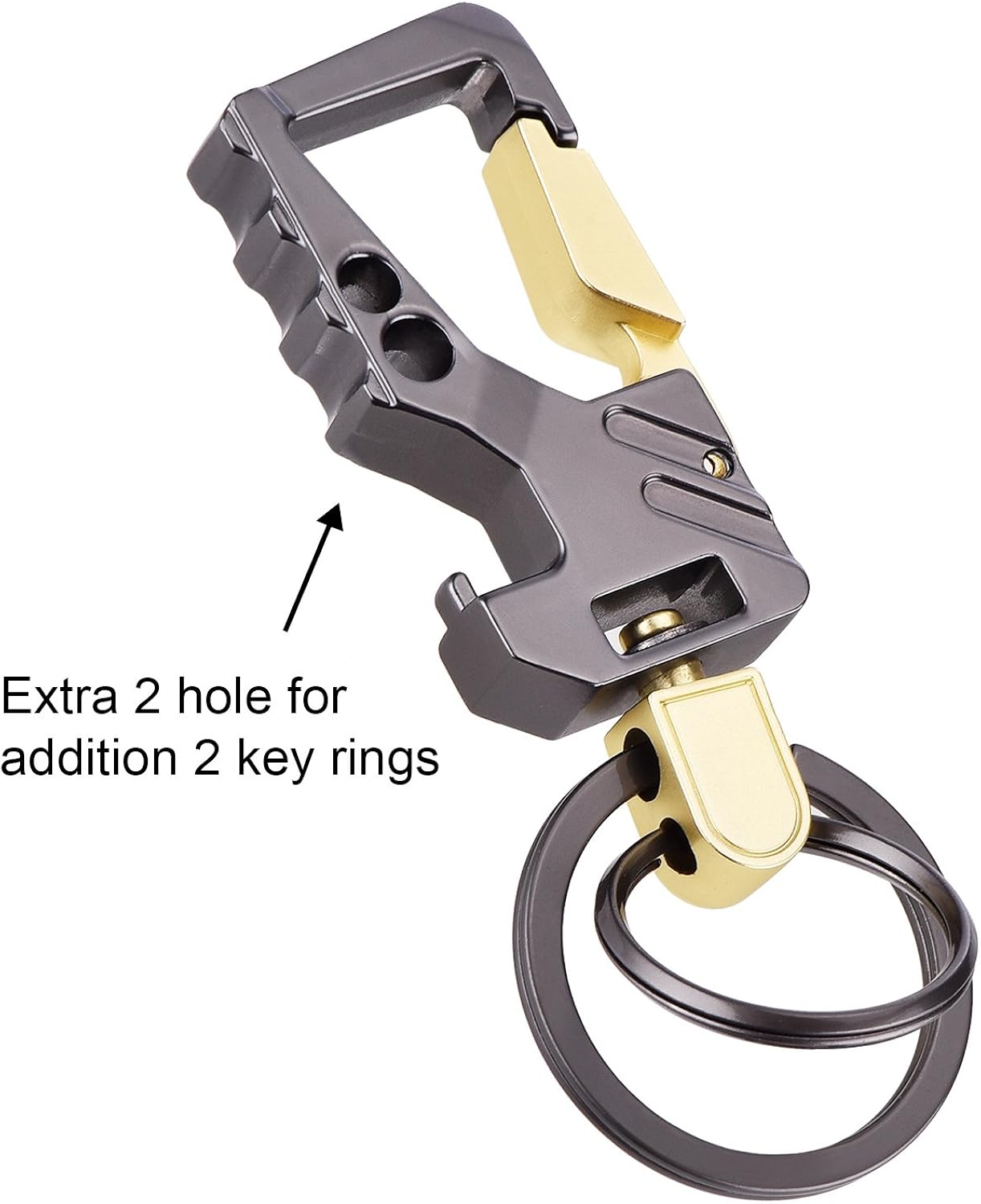 2 Pack Car Key Chain Bottle Opener Keychain for Men and Women (Gun and Gold): Automotive