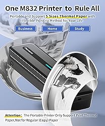 Phomemo Portable Printer,[Upgrade] M832 Portable