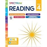 Spectrum Reading 4th Grade Workbook, Activity Book Covering Nonfiction and Fiction Passages, Theme, Summarization, and More, Classroom or Homeschool Curriculum